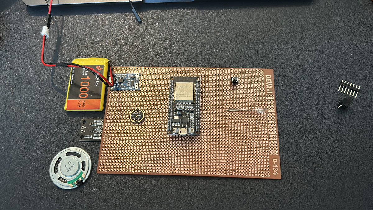 hackposthq's tweet image. Building an AI talking toy on the esp32 board .