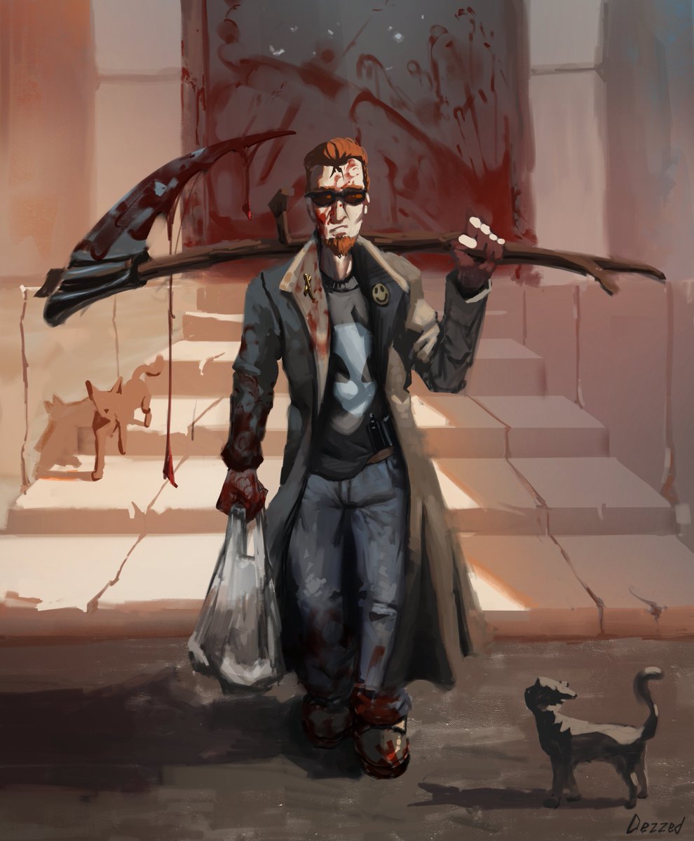 The Dude from Postal #digitalart #digitalpainting #art #painting