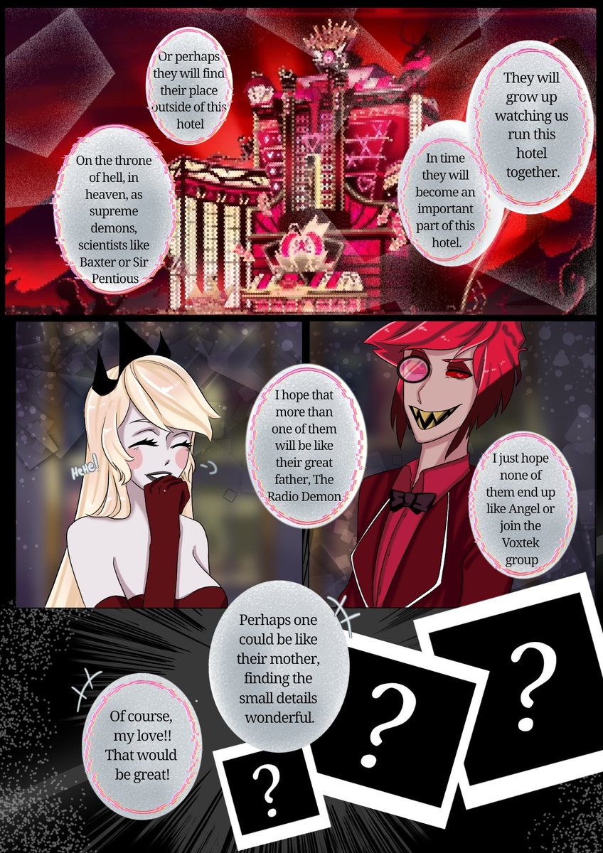 MyDemonBelle's tweet photo. Hazbin Family, Part 3
#charlastor #charliemorningstar #HazbinHotel #comic https://t.co/NYqmdeqEJs