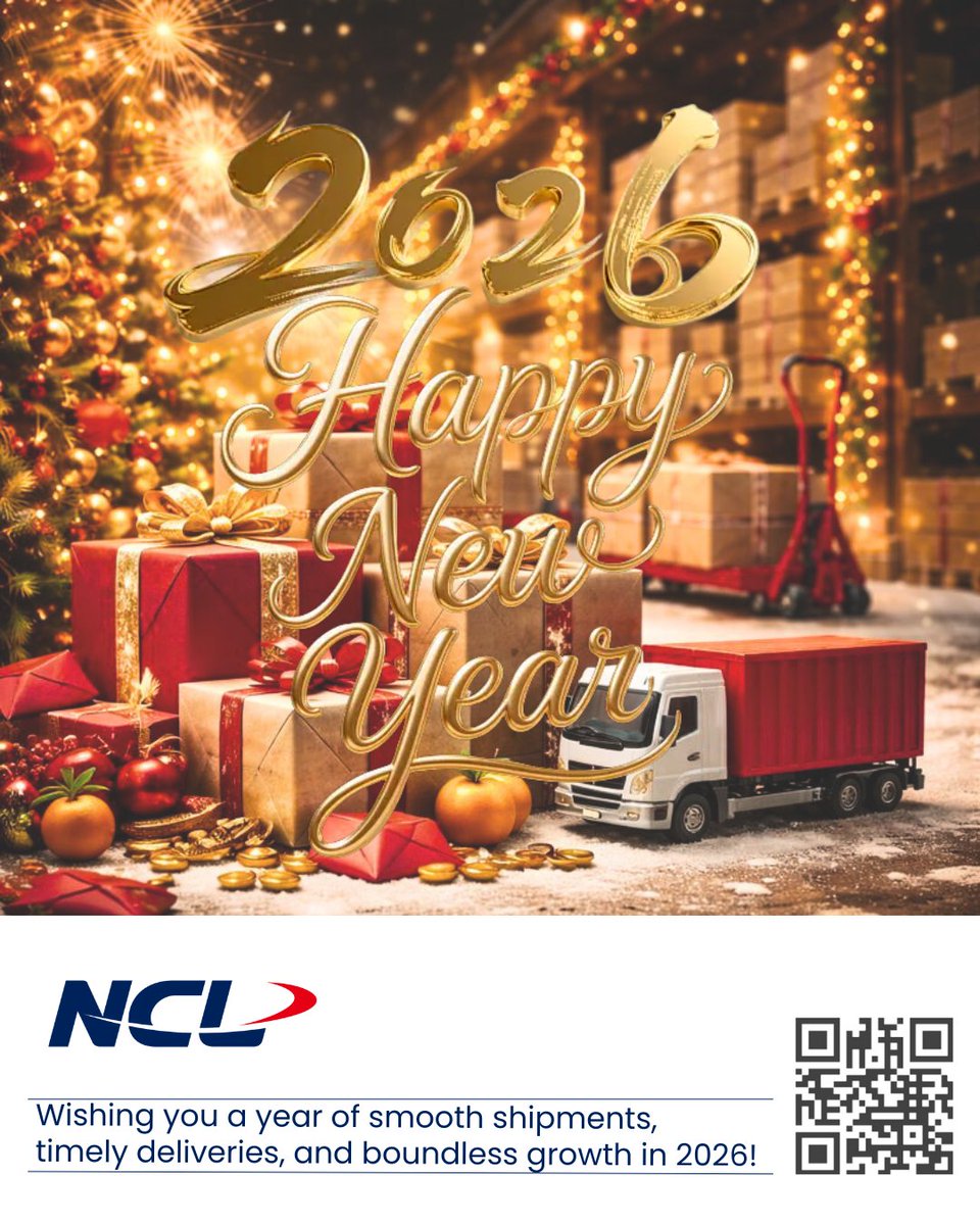 As the year comes to a close, NCL sincerely thanks our partners for your trust and collaboration throughout the past year.

#NCL #LogisticsPartners #GlobalLogistics #ThankYouForYourTrust #NewYearMessage