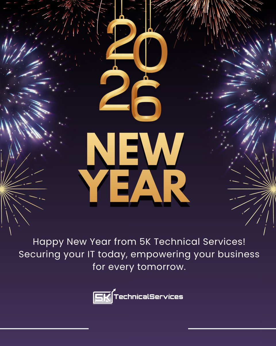 Happy New Year from 5K Technical Services 🎆