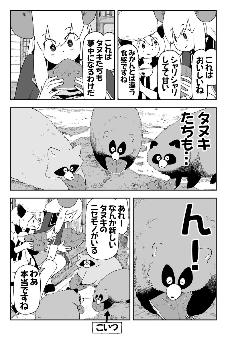 たぬきさん、アライグマさん、アナグマさんそろって暑さで倒れる(4/4) 