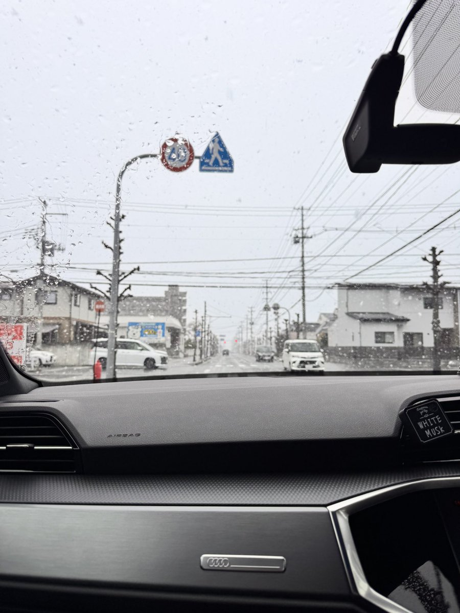 帰省用にスタットレスにしたのに雪降らずテンション下がってたけど、雪降り始めてテンションアゲアゲ