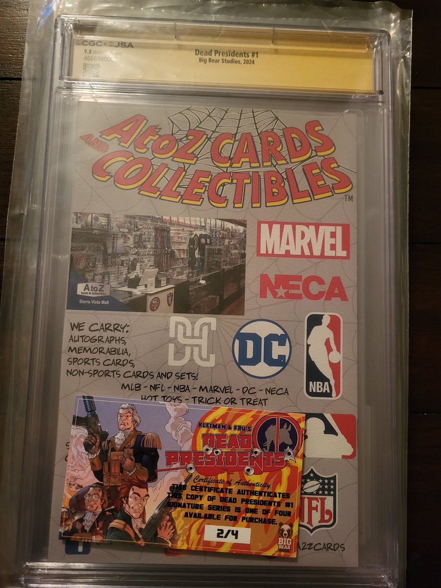 scottfry123's tweet image. @highlight We have copies of issue #1 of #deadpresidentscomic signed by both creators, which includes a COA. These are $150 each $15 shipped. #bigbearstudios #comicbooks #bigbearcomics #scottfrycomicartist #artofscottfry #scottfrycomicart #cgcforsale #cgcsignatureseries