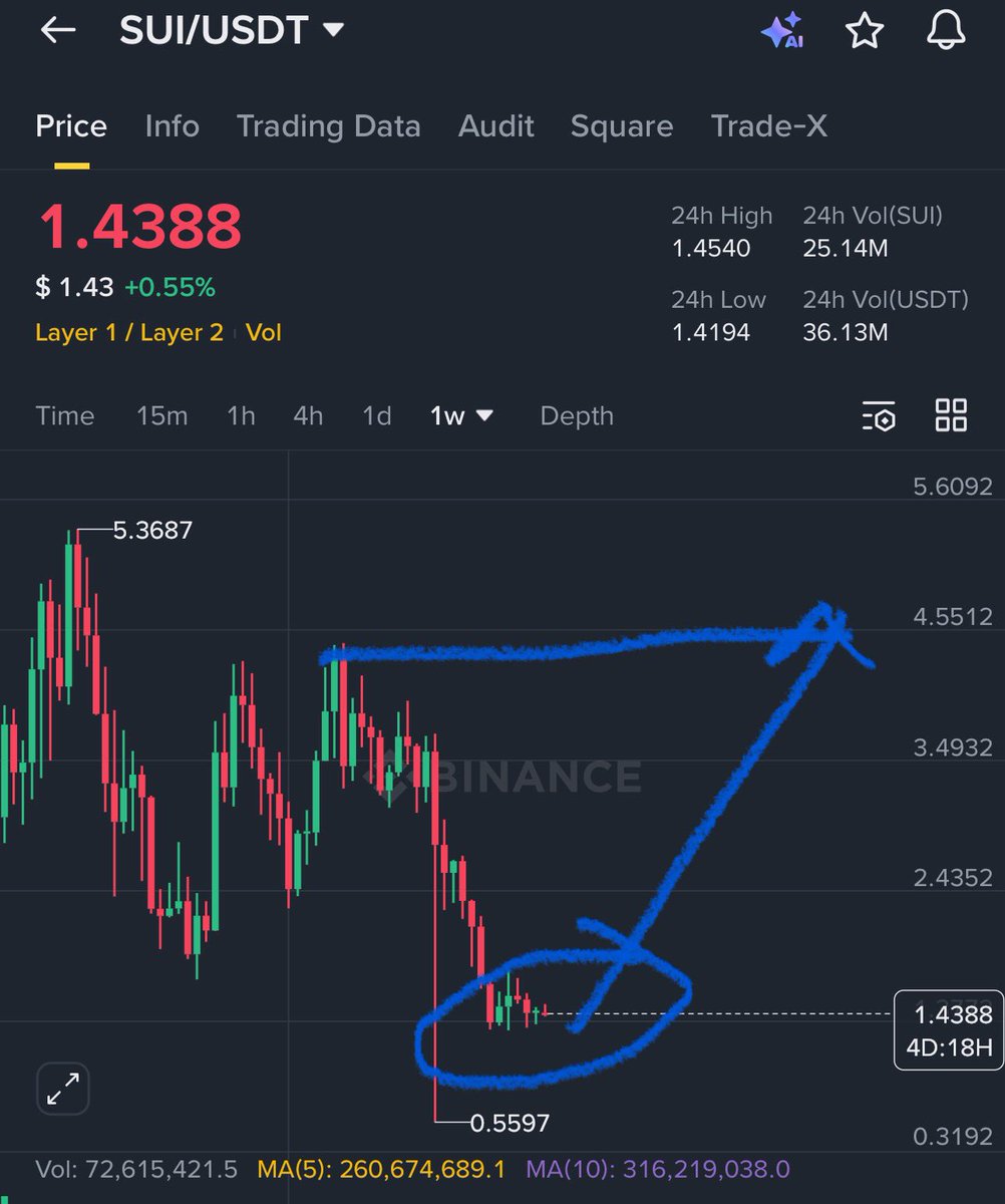 GVRCALLS's tweet photo. $SUI 👀

Reversal zone: $1–$1.5
Long-term target: $4–$5 ✅ https://t.co/iVqPGcJuzB