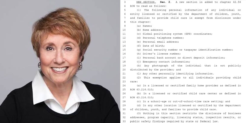 thehoffather's tweet image. BREAKING: In response to the massive daycare fraud being exposed by independent journalists using state websites, WA State Senator Lisa Wellman has pre-filed legislation to hide information about daycares and their operators from the public