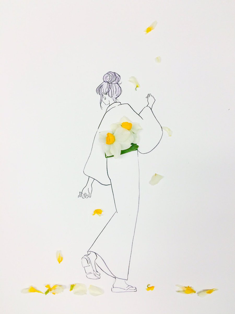 「オハヨー」|はな言葉🌷葉菜桜花子🌷新作ドレスできましたのイラスト
