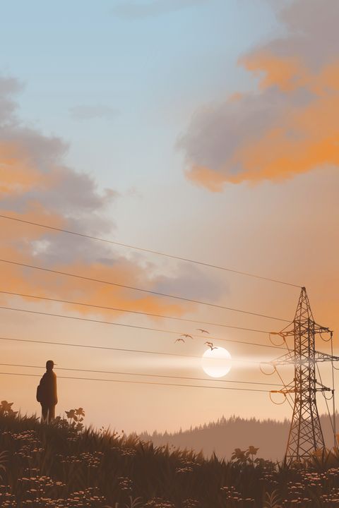 RitongaArtwork's tweet photo. Art of the Day! "Sunset Scenery". Buy at: https://t.co/LU5mkOalnl https://t.co/PqLqr3YRaW