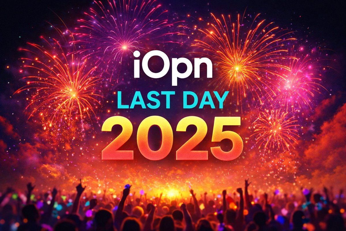 2025 last day.
iOpn ecosystem showed that real signal comes from insights, not spam.
Carrying this mindset into 2026.