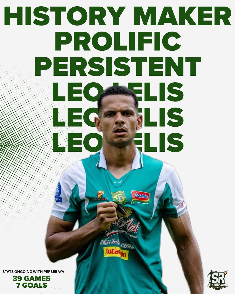 StatsRawon's tweet photo. Às vezes, a vida é imprevisível.
Mas tudo precisa de validação.
E a melhor validação é em campo.
Trazendo a vitória para o Persebaya Surabaya.
#LeoLelis https://t.co/RQl2PWzeRa