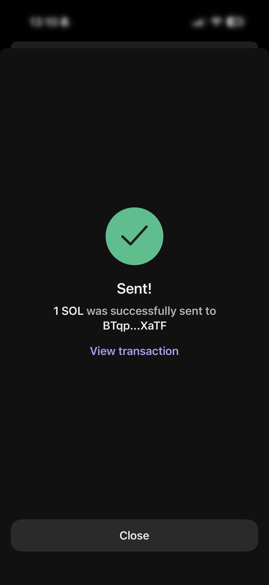 A sol has been sent to winner