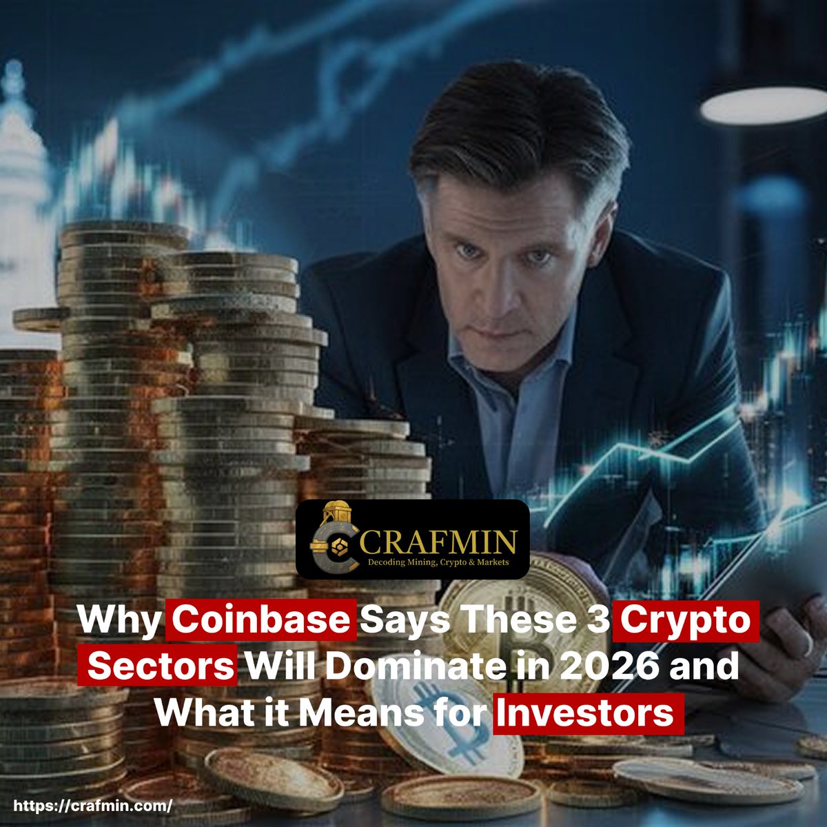 Which crypto sectors will dominate markets by 2026? Coinbase reveals key  crypto sectors likely to lead the next growth cycle. Early insights for smart  investors. #CryptoTrends #Coinbase #Web3 #Blockchain #Investing