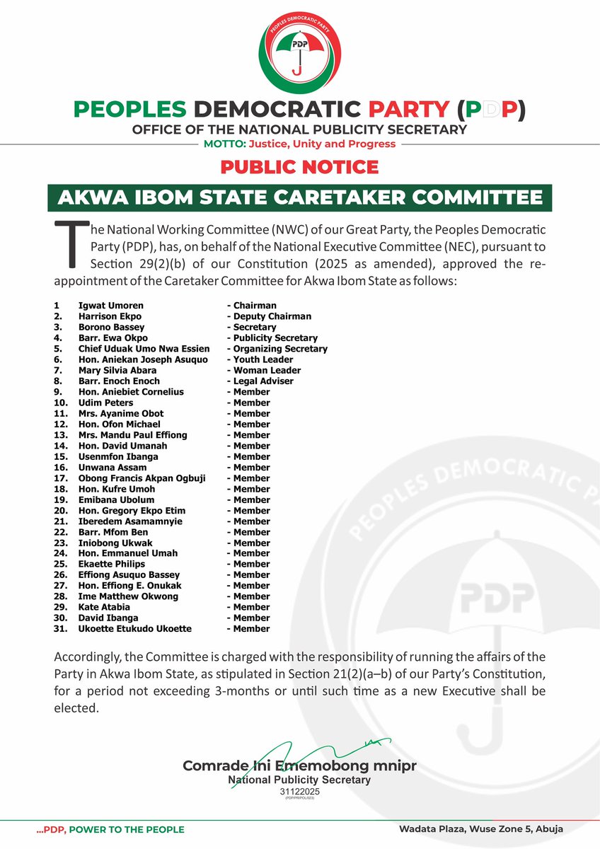 Official PDP Nigeria tweet media