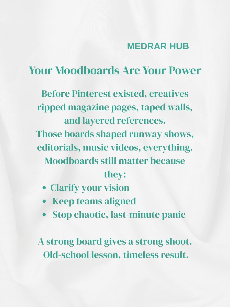 Medrarhub's tweet photo. Stylists and creative directors:
2026 isn’t about “doing more.”
It’s about:
Storytelling.
Consistency.
Clear moodboards.
Intentional ideas.
Fashion history already showed us the blueprint.
We just need to apply it.
#creativedirectors #medrarhub #thrivetribe #thefashionhub https://t.co/cRO1Fb0YVG