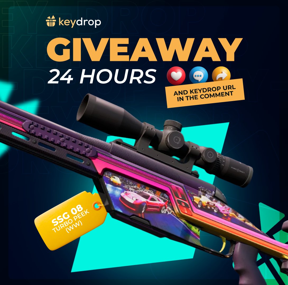 keydropcom's tweet image. 🏆 Ready to grab a FREE skin? Just follow these steps 👇

❤️ Like last 3 posts
🤝 Follow us!
🔁 Retweet!

⏰ Wait 24 hours!
⚠️ Remember to add your keydrop profile url in the comments