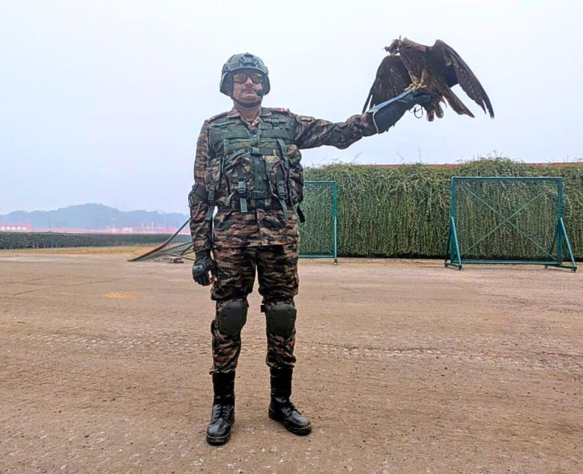 ANI's tweet photo. #WATCH | Delhi | For the first time, a carefully curated animal contingent of the Remount & Veterinary Corps (RVC) of the Indian Army will be showcased during the Republic Day 2026 march along Kartavya Path.

The contingent will feature two Bactrian camels, four Zanskar ponies, four raptors, ten Indian breed Army dogs, along with six conventional military dogs already in service. 

(Source: Indian Army)