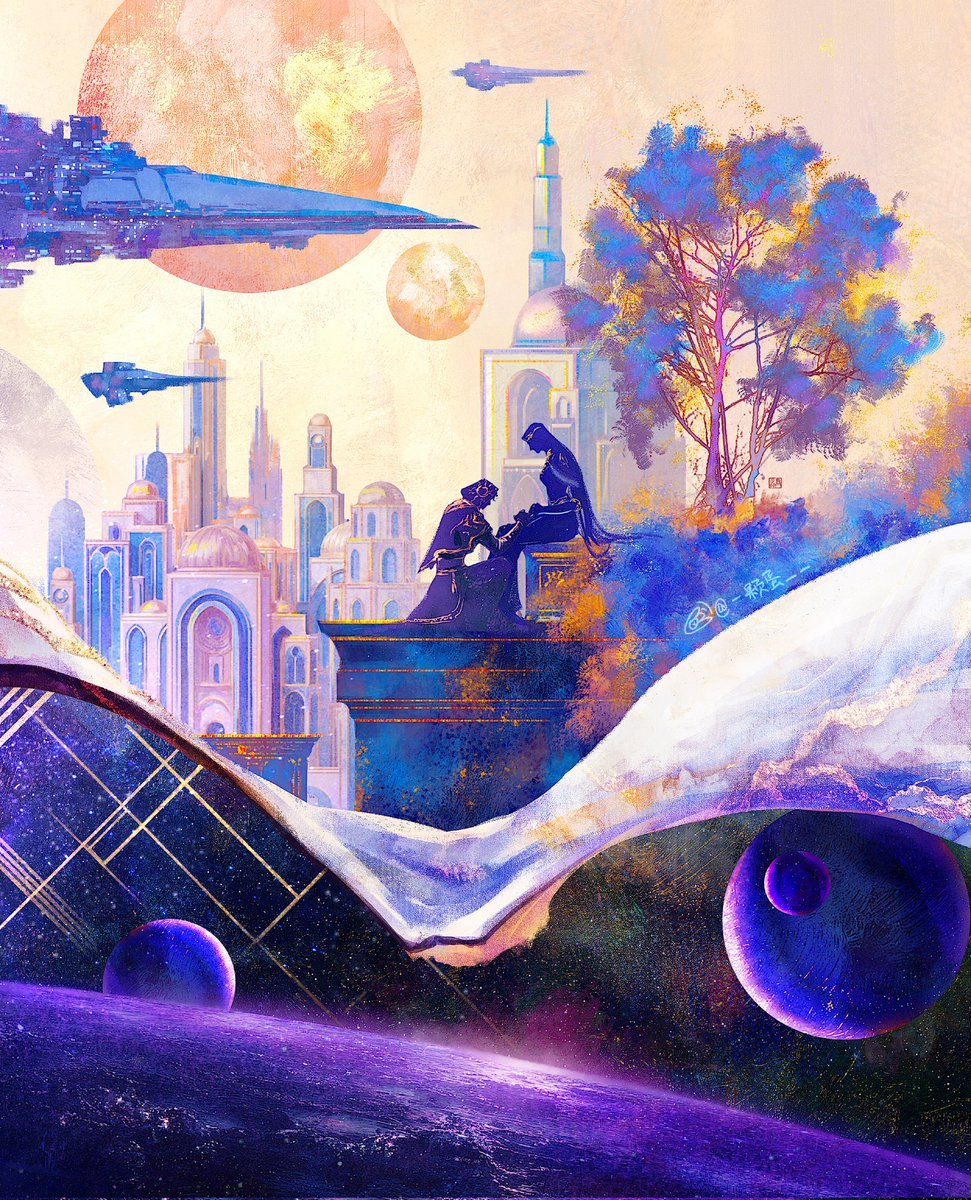 𝔸𝕕 𝔸𝕤𝕥𝕣𝕒, 𝕀𝕟𝕗𝕚𝕟𝕚𝕥𝕦𝕞

——“循星而启，向永而终。”

🎨:@一颗蛋_🧚🏻weibo.com/1368349353/524…
💓Papergames invited the artist to create this painting #Rafayel  #祁煜 #ホムラ #LoveandDeepspace #恋と深空 #恋与深空