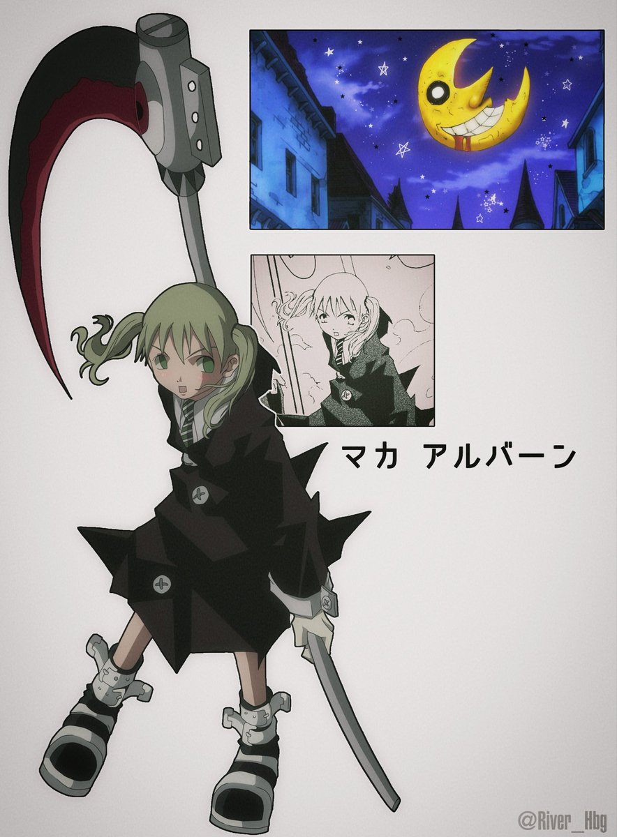 River_hbg's tweet image. Idk, i tried to imagine Soul Eater anime designs with the manga prologue style, i kinda like it.
#souleater
