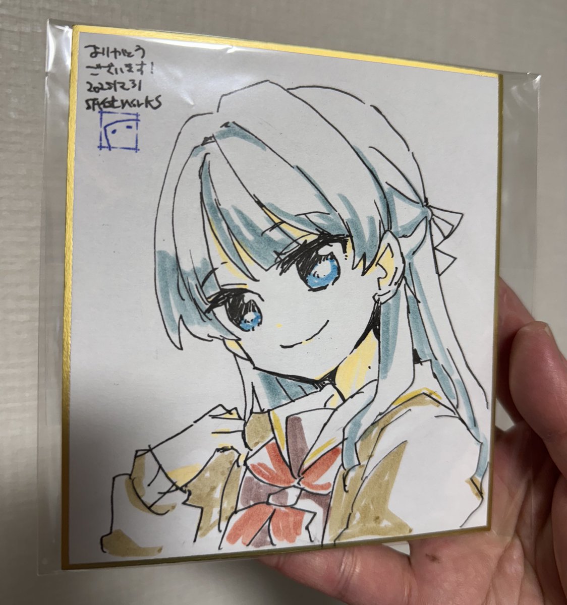 RT @yamoges: 環月紙袋さん（@kanduki_lily ）の村野さやか色紙！ 得