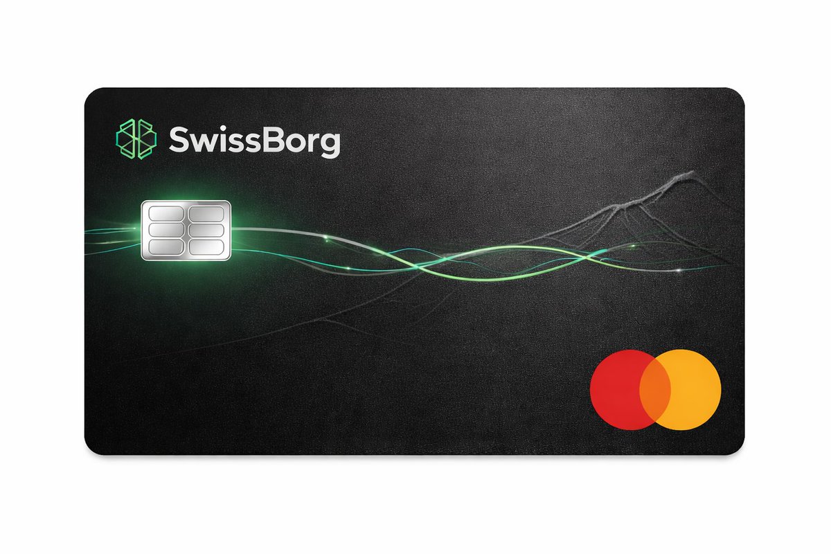 SCryptogo's tweet image. Concept design for a SwissBorg partners card.
A single embossed mountain for stability,
paired with a flowing green wave symbolizing blockchain liquidity.
Calm, minimal, and built for real-world use.
#SwissBorgCryptoCard