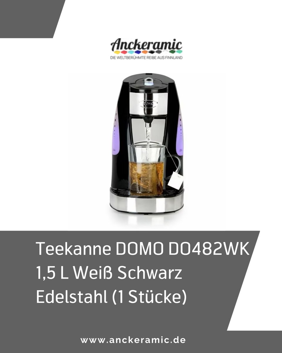 anckeramic's tweet image. Domo DO482WK Teekanne 1,5 L | Moderne Edelstahl-Eleganz 

#domo #teekanne #wasserkocher #edelstahl #schnelleskochen #germany #german #anckeramic #kabellos #küchengeräte #anckeramic 

🛒 Jetzt bestellen: anckeramic.de/product-page/t…
📦 Schnelle Lieferung | 💳 Sichere Zahlung 🚀🔒