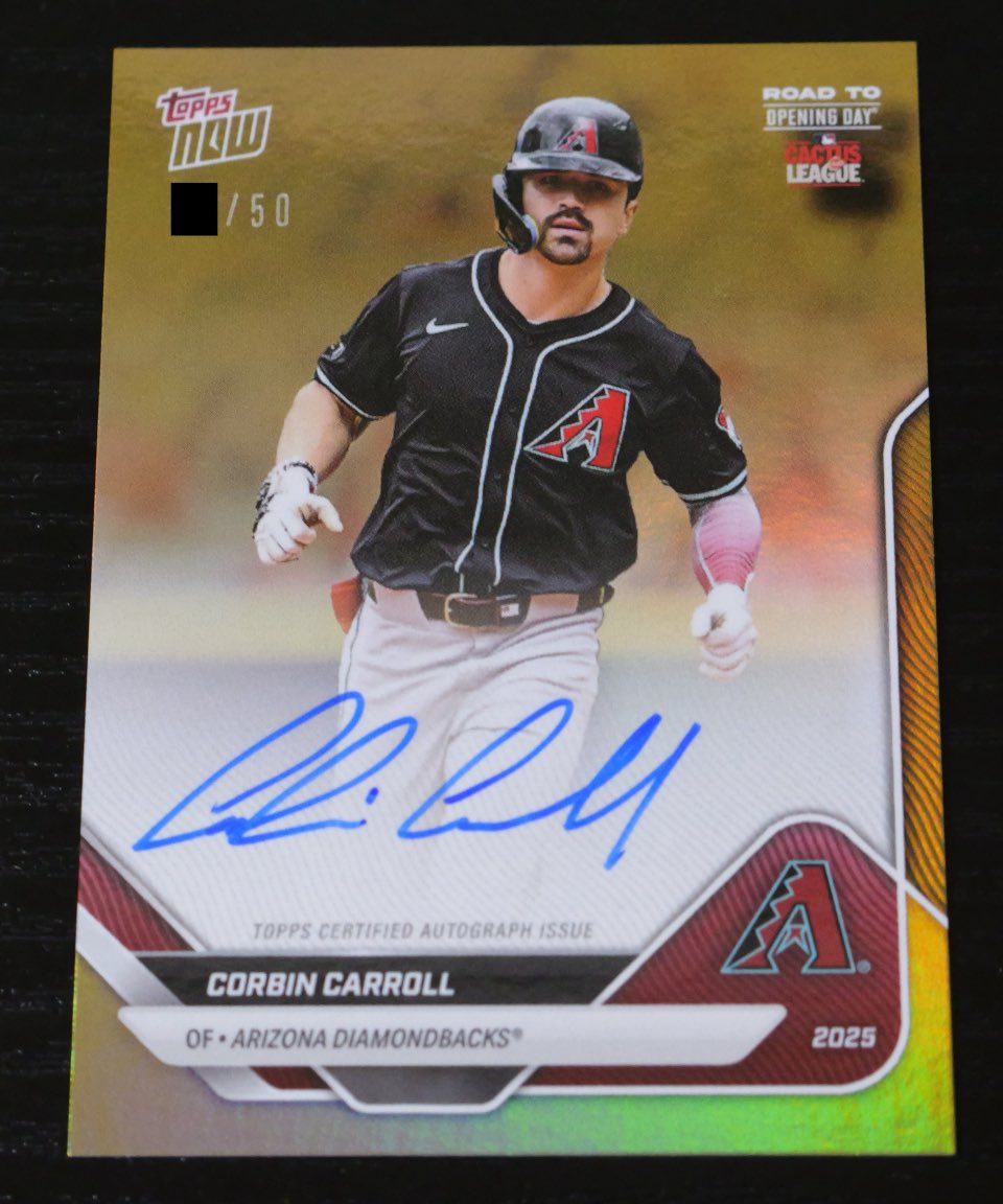 今年引いたカードで3番目のお気に入り。 2025 MLB Topps NOW Road To