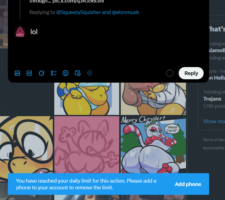 isolatedartest2's tweet photo. im sorry is there a limit to how many replys u can post in a day??? https://t.co/O5iDkGrwmv