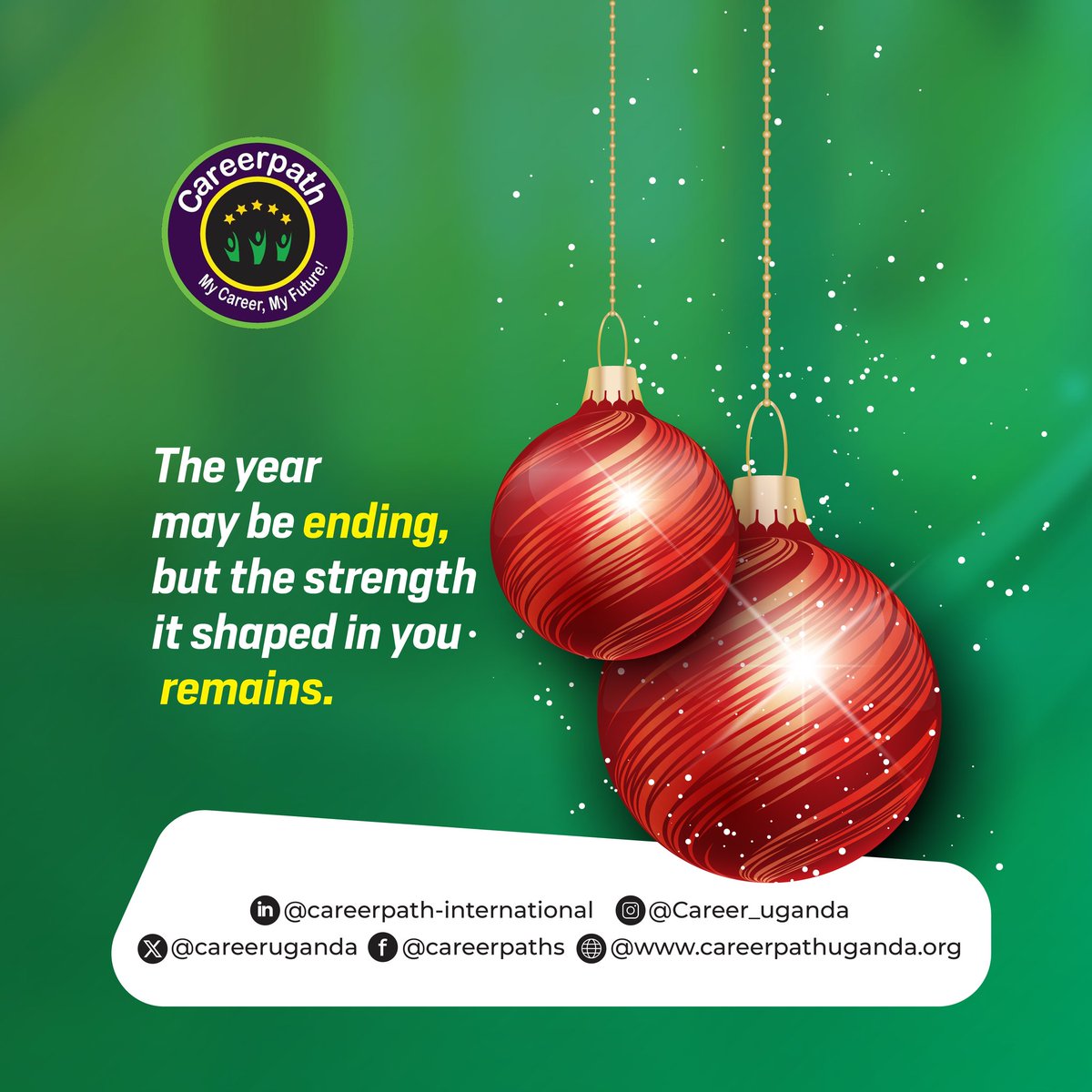 ❄️As the year draws to a close, remember the year ends, Your growth doesn’t.🕯️The strength you carry will light your path ahead.
🌟May the new year amplify your impact, fuel your passions, and unlock limitless possibilities 💡🚀. Wishing you a purposeful and prosperous new year!