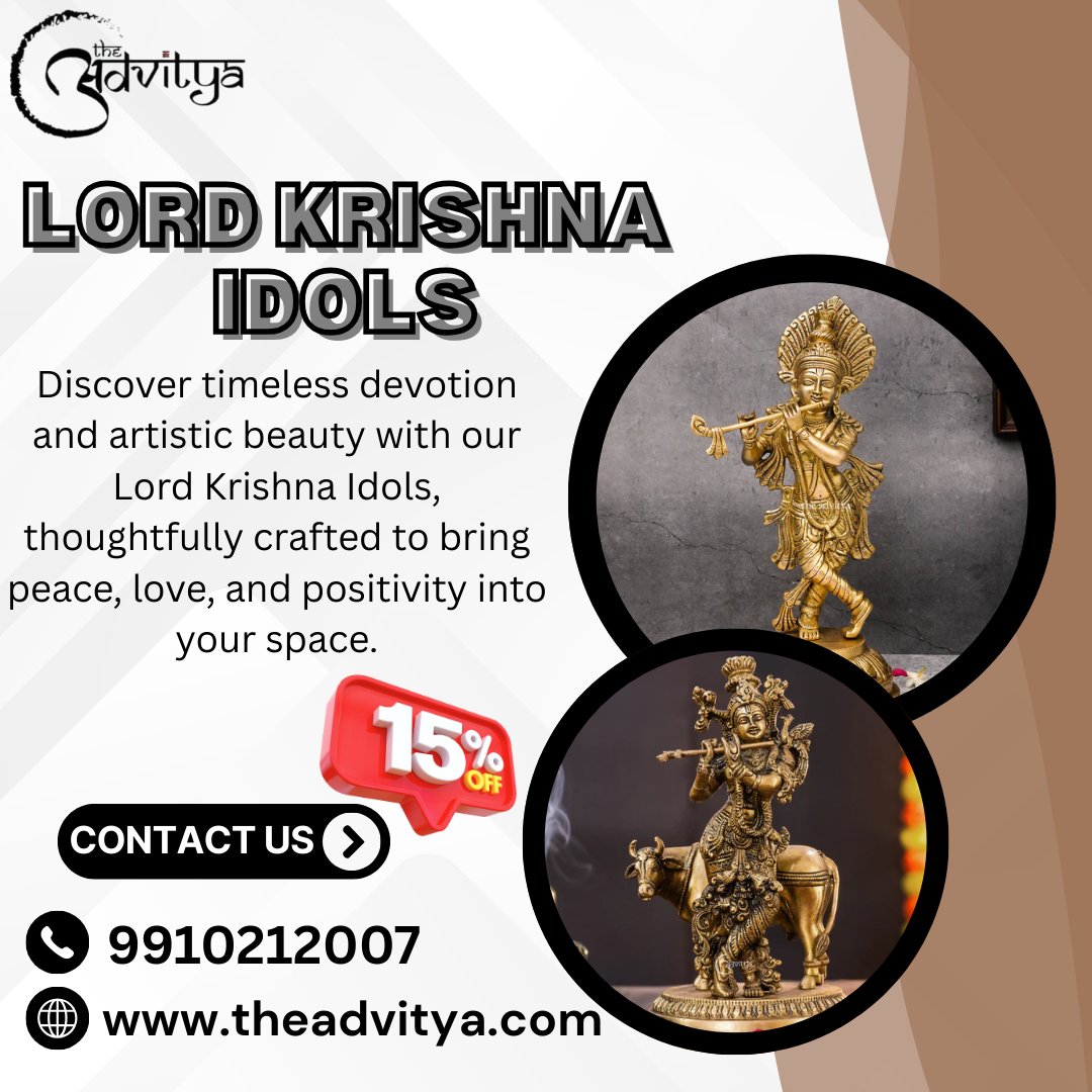 theadvityabrass's tweet image. Discover timeless devotion and artistic beauty with our Lord Krishna Idols, thoughtfully crafted to bring peace, love, and positivity into your space. Visit Now: theadvitya.com/collections/lo…

#KrishnaIdol #KrishnaStatue #LordKrishnaIdols #KrishnaMurti #RadhaKrishnaStatue #VishnuIdol