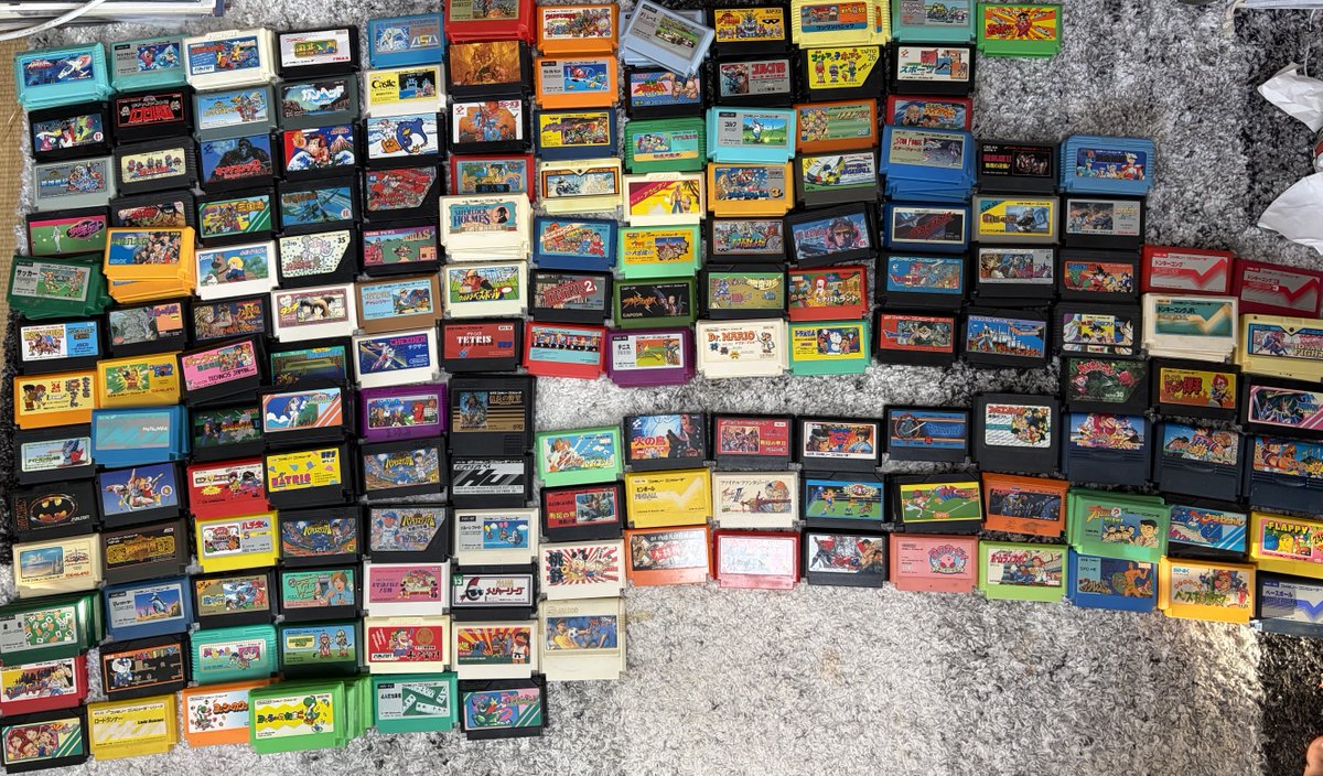 ファミコンカセットは157種類でした(′:3メ∠)_