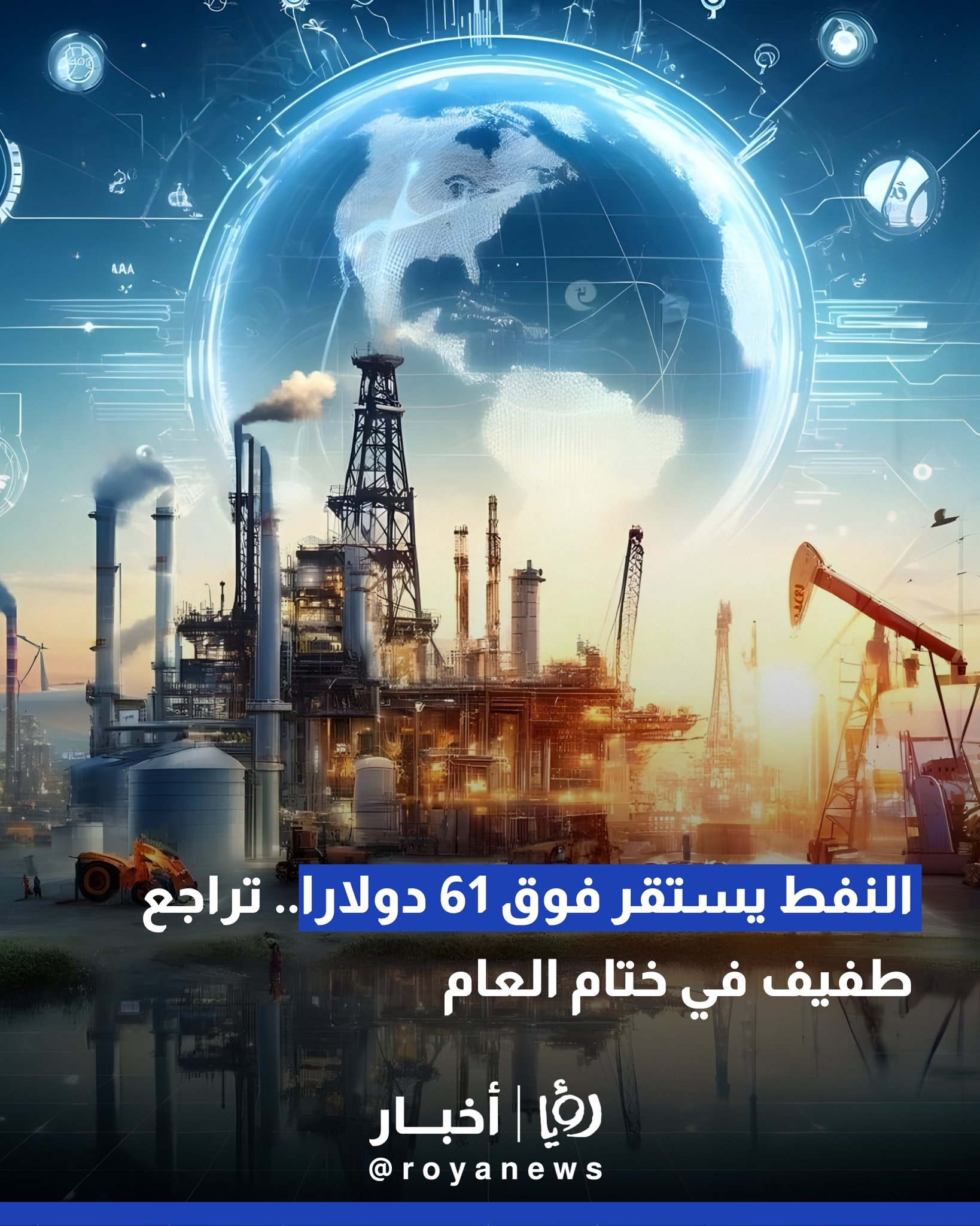 النفط يستقر فوق 61 دولارا.. تراجع طفيف في ختام العام 