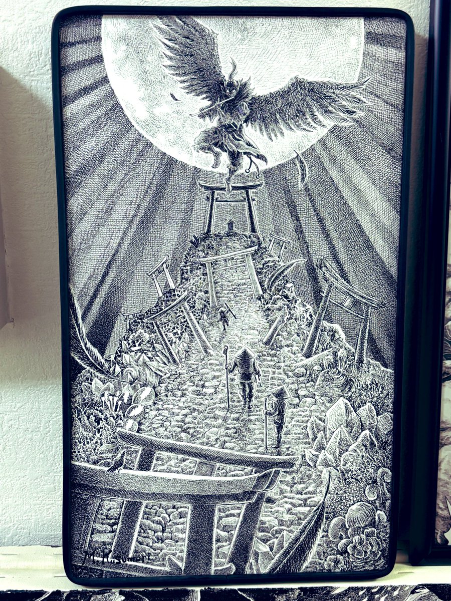 ご注文作品「迦楼羅」。 仏教では天竜八部衆の一員として仏法を守護し