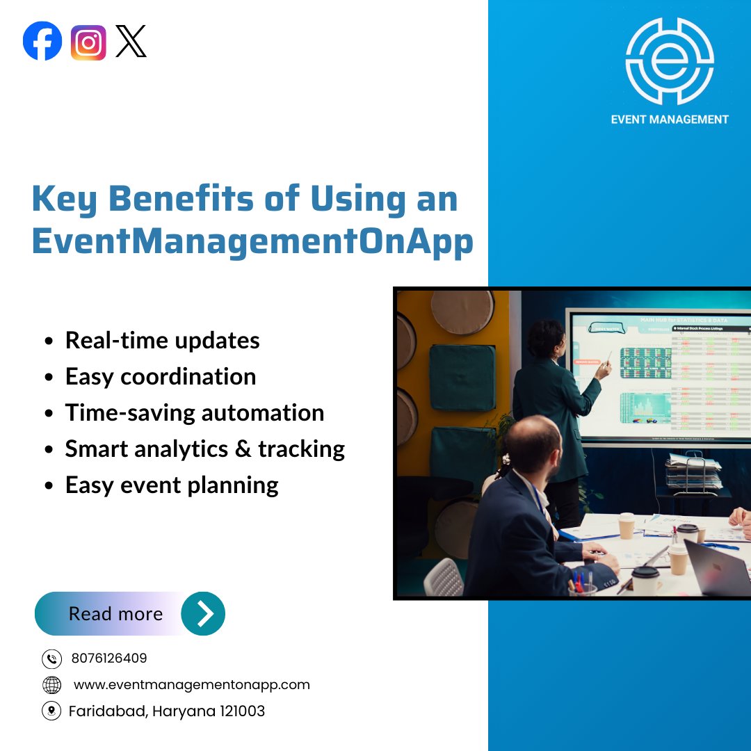 Simplify your events with a smart strategy.
coordination to smart analytics and seamless planning manage every detail with confidence using our all-in-one Event Management on App. Contact :8076126409
🌐 eventmanagementonapp.com
#EventManagementApp  #EventManagementonApp