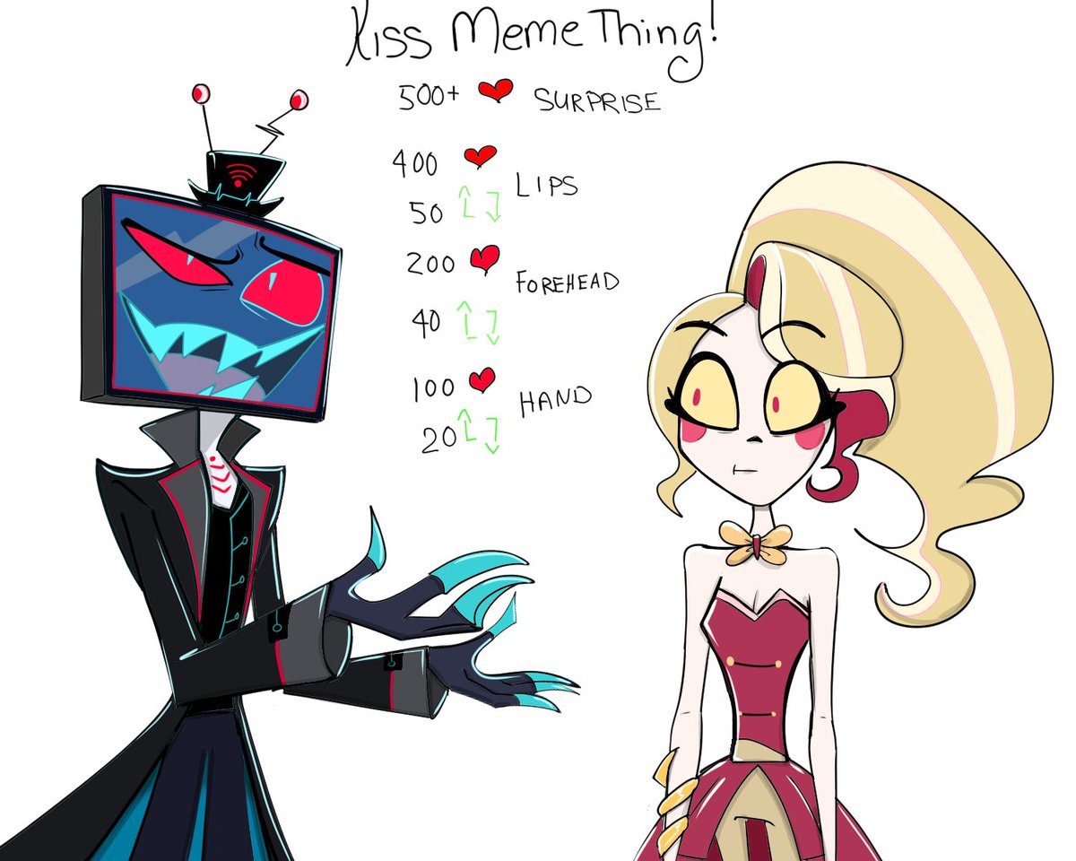 AmantoAverage's tweet photo. Kinda nervous to post this one, not sure how well staticbelle will do for this, but I thought it'd be fun to try! Sorry if Charlie looks a bit awkward, I haven't drawn her nearly as much as Vox. https://t.co/kdPJgABnzV