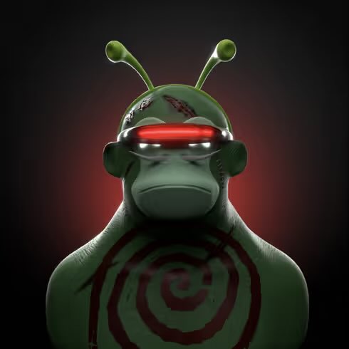 simonwilliams75's tweet image. Snagged a savage @EAPESCLUB 🧟‍♂️👽🔴

zombie vibes 🧟 
alien ears 👽 
Monolaser 👁️ 
tribal body 🌀

The art? STUNNING

Community, utility, a PFP, or just a wallpaper that slaps… there’s an #EAPE for YOU

The tribe knows - discord.gg/eapesclub

#jointhetribe

#EAPES 🔥🌀💀🧬🖼️