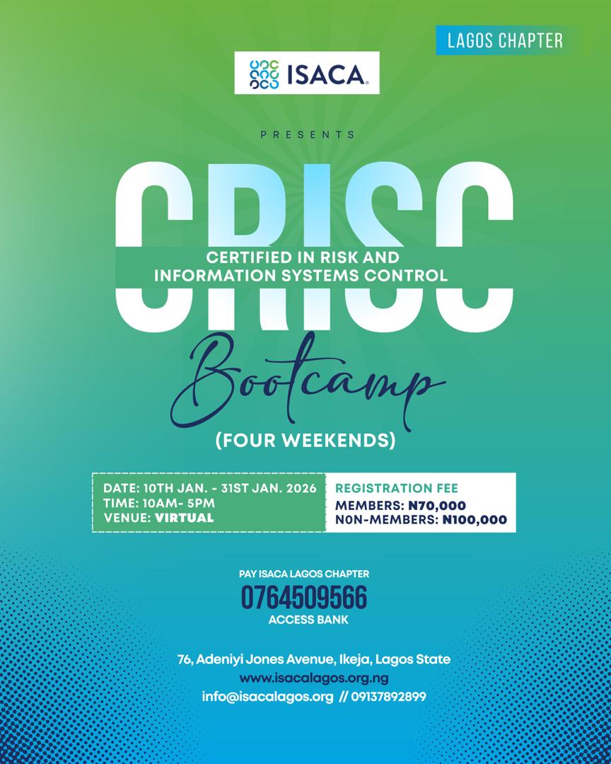 ISACA LAGOS CHAPTER tweet media