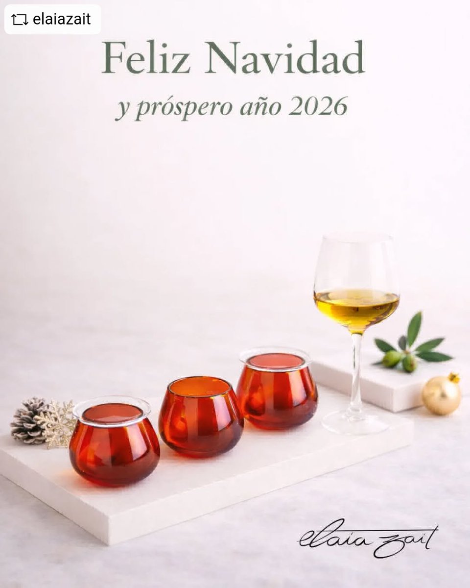 Desde <a href="/ElaiaZait/">ElaiaZait</a> queremos desearos lo mejor para el año 2026 pero, sobre todo, salud, y que mejor producto que el #aceitedeoliva #virgenextra para cuidar nuestra salud. Brindemos con #AOVE #FELIZ2026