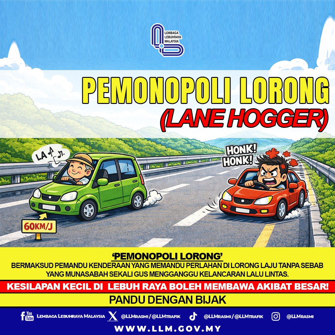 Janganlah jadi 'Pemonopoli Lorong'!

Pandulah dengan bijak dan cermat!

<a href="/AlexNantaLinggi/">Alexander Nanta Linggi</a> 
<a href="/ahmadmaslan/">DS Dr Ahmad b Maslan</a> 
<a href="/moworksmy/">Kementerian Kerja Raya Malaysia</a>