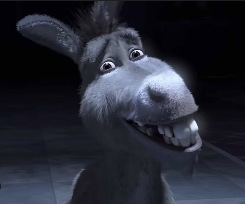 weve been running cartoon animals narratives like franklin, now were doing horses. 

The true warrior is the donkey, not the horse. 
There is no animal on the farm that will out work the donkey. 

Here is the donkey from shrek, Which is a VIRAL Meme
