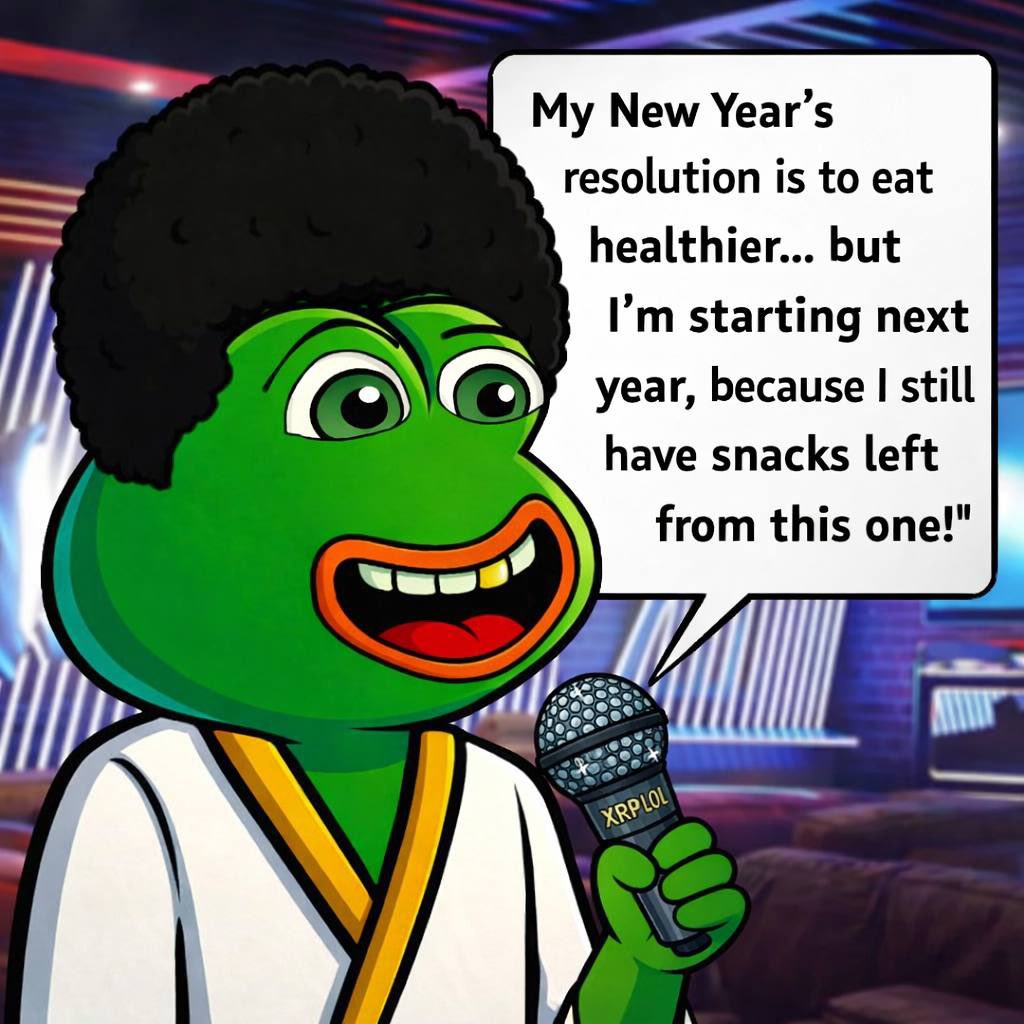 XRPLOLMEME's tweet image. “What’s your #NewYearsResolution?”

Me: $XRPLOL 🐸😂