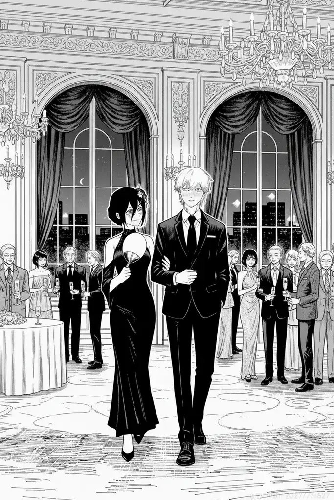 Knottyapqvd's tweet image. Denji &amp;amp; Reze attend the New Year’s Eve ball together ✨ #chainsawman #reze #デンレゼ
