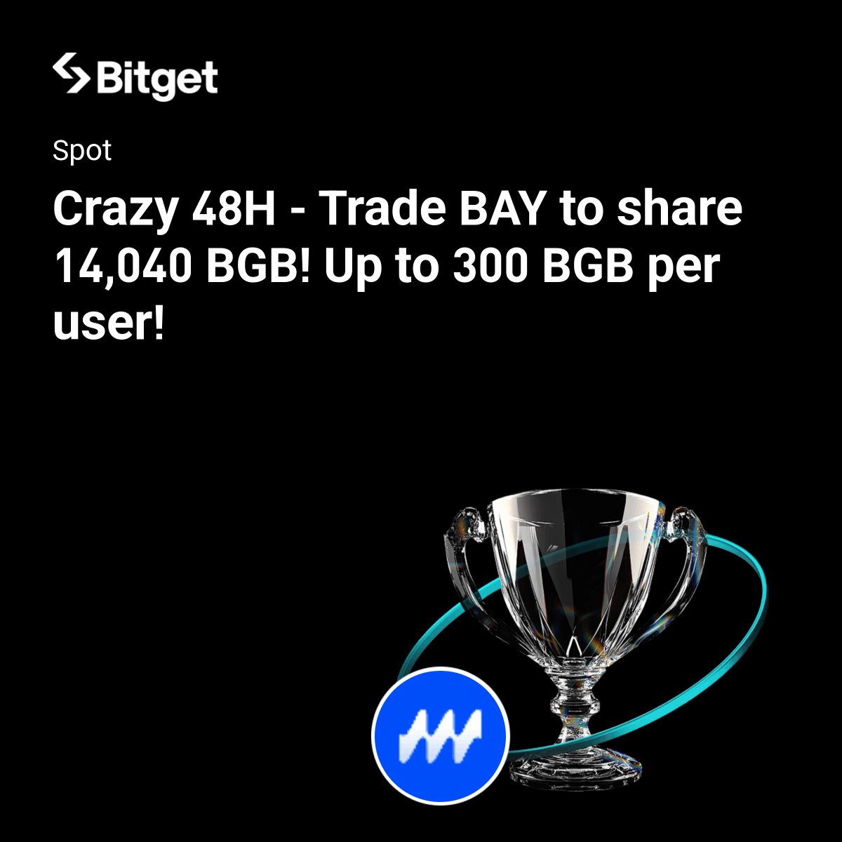 Crazy 48H with <a href="/MARINA_PROTOCOL/">Marina Protocol 🌊 | Learn & Earn</a> is coming!

Trade $BAY to share 14,040 BGB airdrop.

🏆 600+ winners | Up to 300 BGB each
⏳ Only 48 hours: Dec 31, 16:00 – Jan 2, 16:00 (UTC)

Join now: bitget.com/launchhub/trad…
