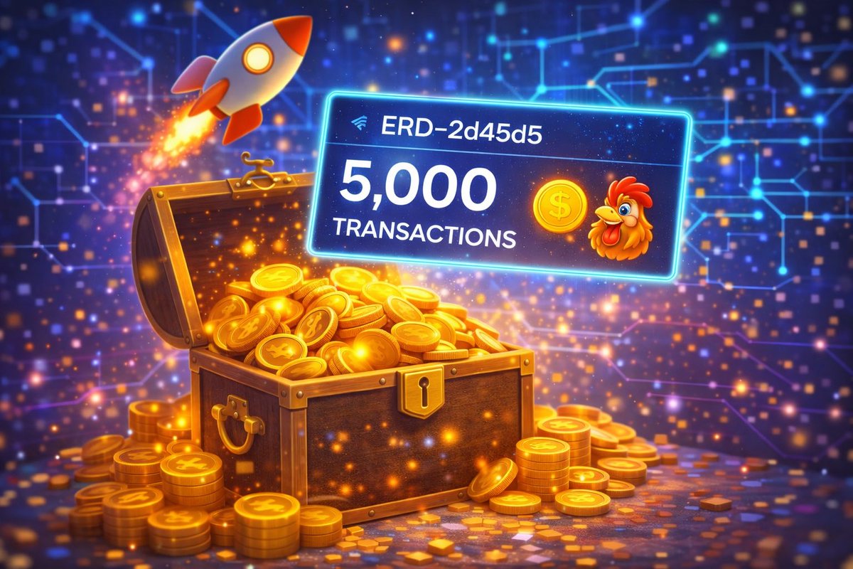 🚀 ERD-2d45d5 has officially surpassed 5,000 transactions on the MultiversX network.

Real usage. Real holders.

No shortcuts, just steady progress. 🟡🐓