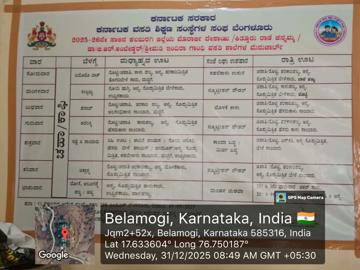 MBelamagi's tweet photo. Breakfast  #SocialAudit_SWDMeals #SocialWelfare_Karnataka https://t.co/JSvywphUMq