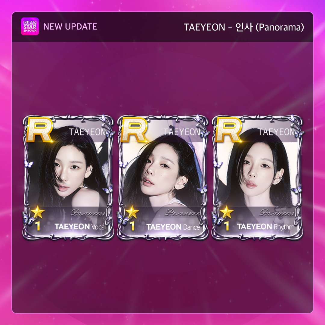 SuperStarSM_twt's tweet photo. [🎹] TAEYEON - 인사 (Panorama)

SONG &amp; PACKAGE &amp; MISSION UPDATE!
Panorama 한정 테마를 지금 바로 슈스엠에서 만나보세요!
Get the Limited Theme right now on SSM!

🎮 https://t.co/tNn9QbH673

#SUPERSTARSMTOWN #SSM
#슈퍼스타에스엠타운 #슈스엠
#TAEYEON #태연 https://t.co/1pA7OKH3fR