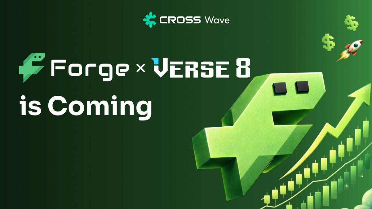 crosswave_xyz's tweet image. CROSS Forge × Verse 8 is now live — and joins CROSS Wave starting from Round 4🔥

Create the game with @Verse_Eight . 
Launch a live, on-chain economy with #CROSSForge — now coming to CROSS Wave.
x.crosstoken.io/forge

 This is how games turn into markets. 

CROSS Wave
