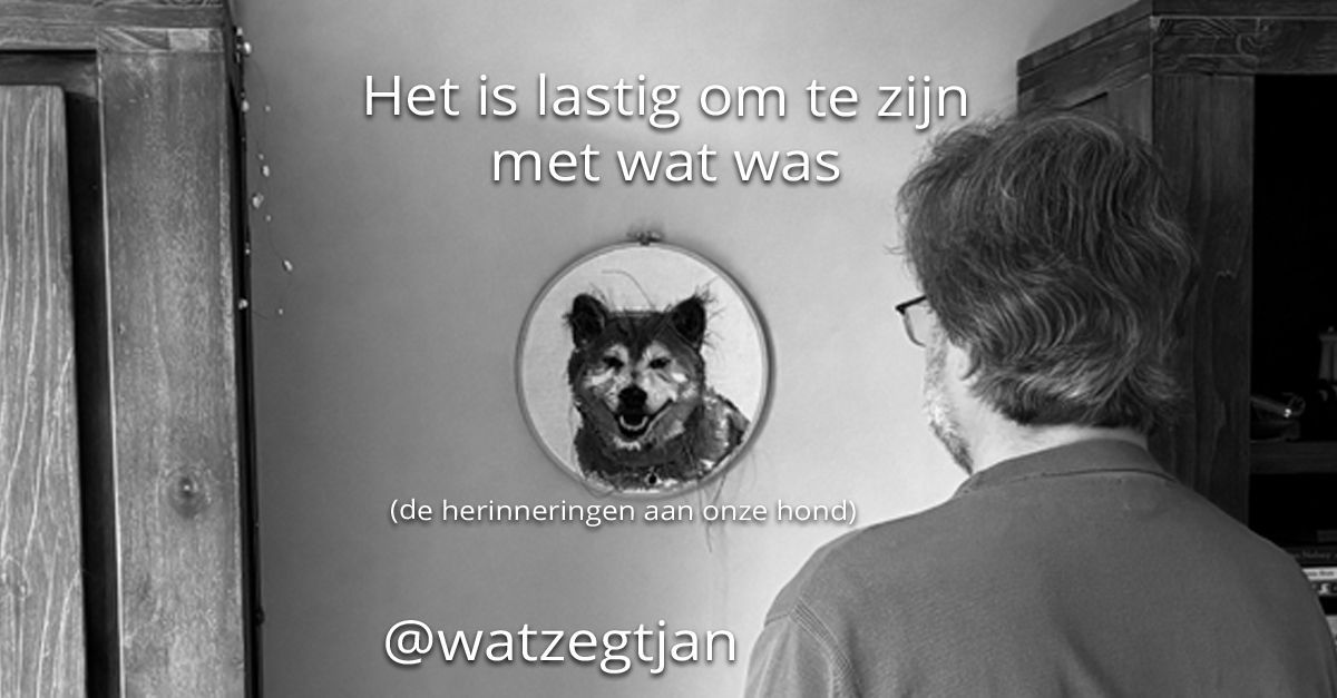 De beste 25 van 2025 #1 Het is lastig om te zijn met wat was (de herinneringen aan onze hond). #mindfulness wp.me/p4UWiR-1YF citaat uit blog 169  #hond #liefdevolleaandacht #dood #2025