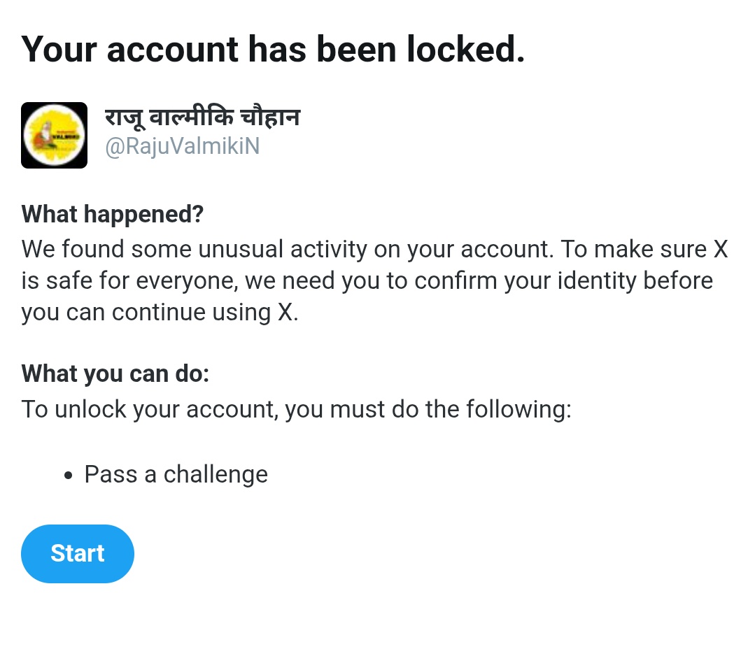 पिछले 7 दिनों से भीमटो की धुंआधार रेलाई से मेरे अकाउंट पर जमकर रिपोर्टिंग हुई है । इस वजह से रिच डाउन कर दी गई है। अकाउंट सस्पेंड भी हो सकता है।

आप सभी सनातनियों से अनुरोध है ये मेरे अकाउंट को प्रमोट, टैग और फॉलो करते रहिए 🙏
👉 <a href="/RajuValmikiN/">राजू वाल्मीकि चौहान</a>
सभी का समर्थन चाहिए़।