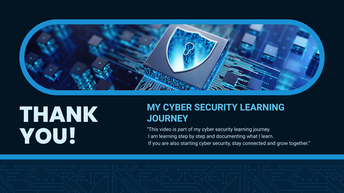Cyber Security isn’t just hacking — it’s roles, skills, and strong foundations 🔐
Roles: SOC Analyst | Pentester | Security Engineer
🧠 Skills: Critical thinking|Problem-solving | Curiosity
🏗 Foundation: Concepts > Tools > Practice
Documenting my cyber security learning journey.