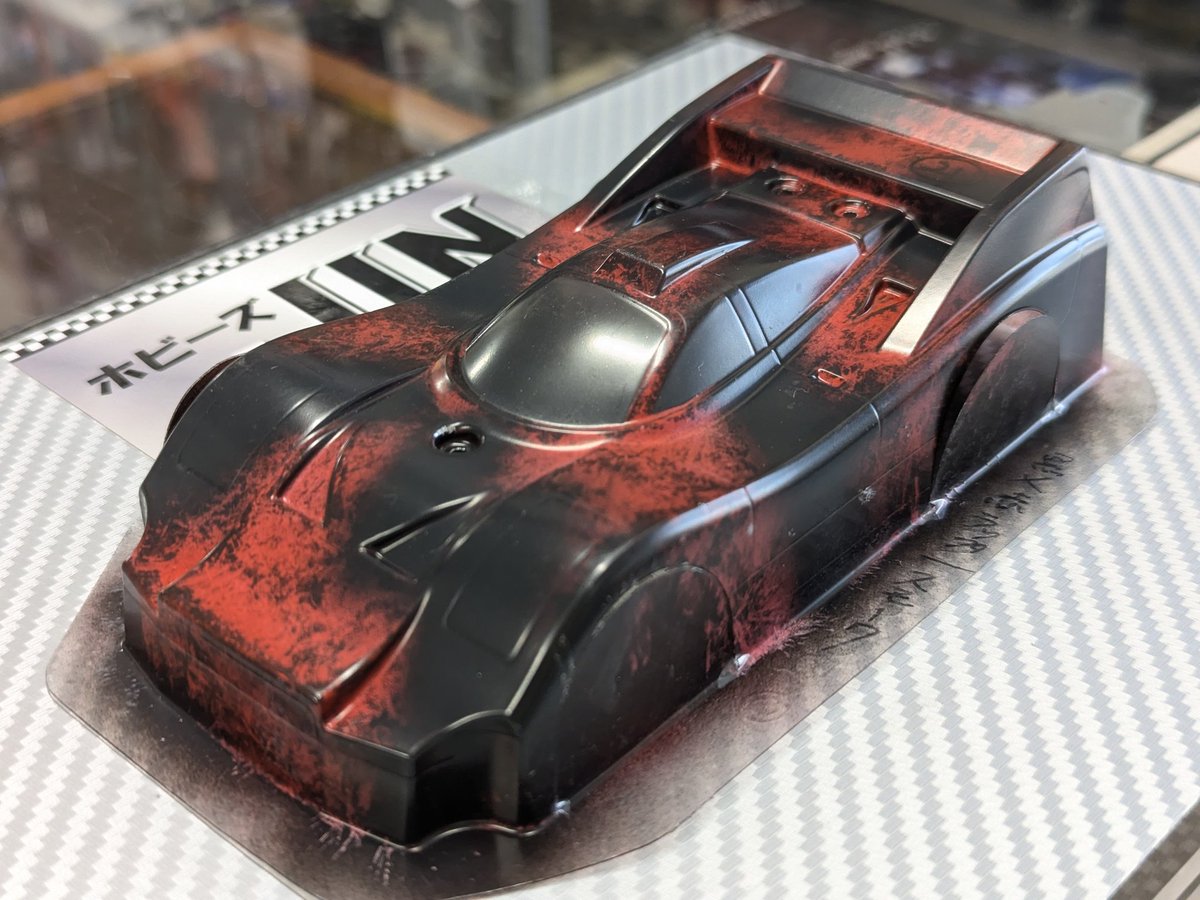 ミニ四駆ボディ塗装】 今回塗装したボディです。 現在の塗装待ちは1